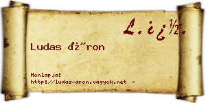 Ludas Áron névjegykártya